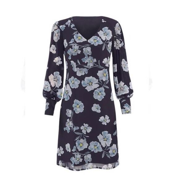 CAbi Dresses & Skirts - Cabi 4018 Ellery floral dress size S EUC purple side zip fully line side zip